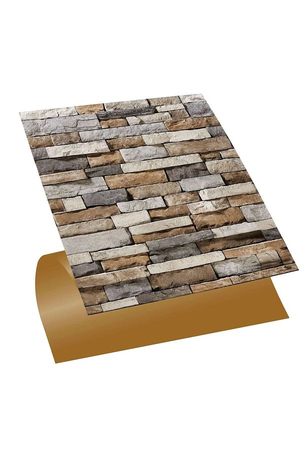 Kendinden Yapışkanlı Geometrik Taş Desenli Pvc Karo 30x30 Cm (33 ADET) 3 m2 - 1