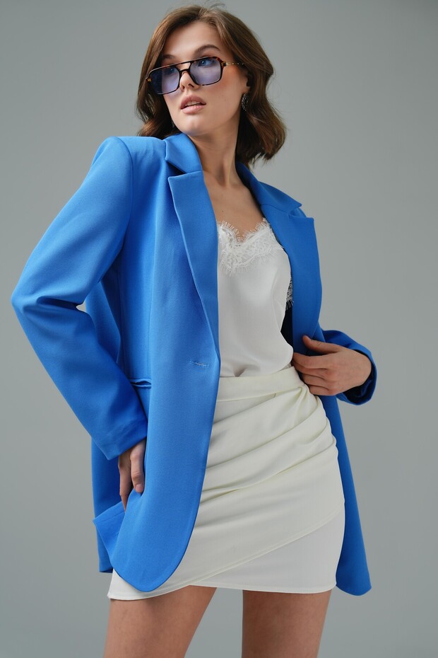 İndigo Blazer Ceket - 4