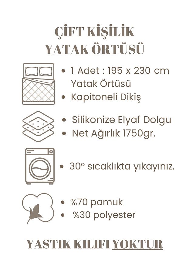 Çift Kişilik Kapitoneli Desenli Çok Amaçlı Yatak Örtüsü Ve Koltuk/kanepe Örtüsü 195 X 230 Cm - 2
