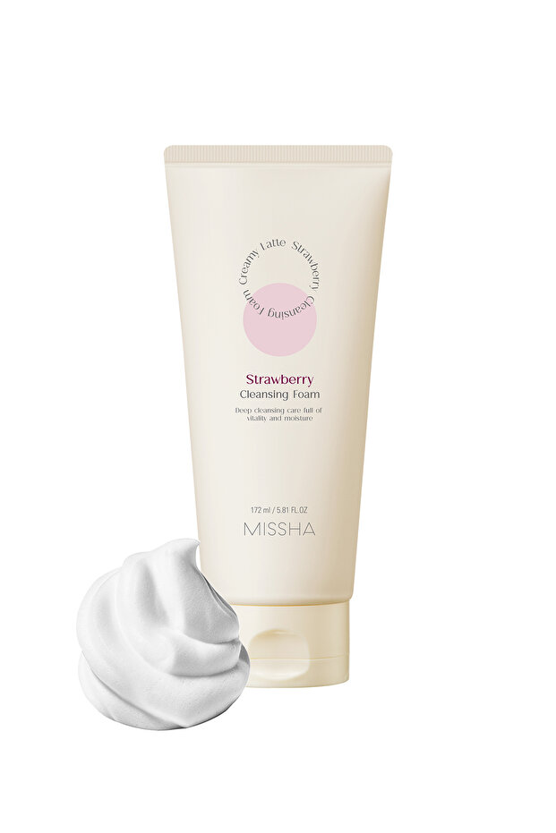Facial Cleansing Foam - Creamy Latte Cleansing Foam Strawberry