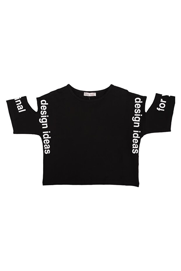 Off Shoulder Printed T-Shirt