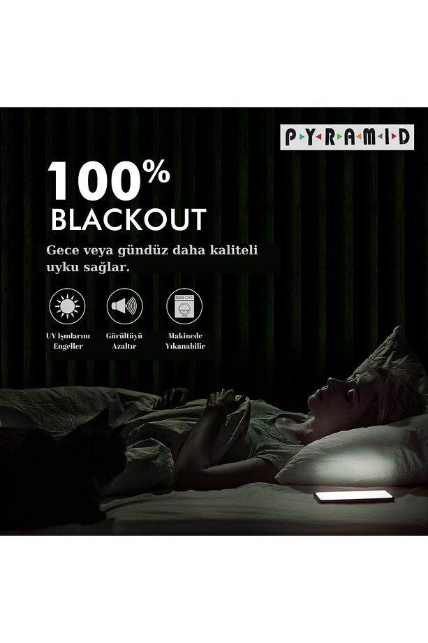 NEW Blackout Rustik Kuşgözü Blackout Saten Karartma Güneşlik Blackout - 6