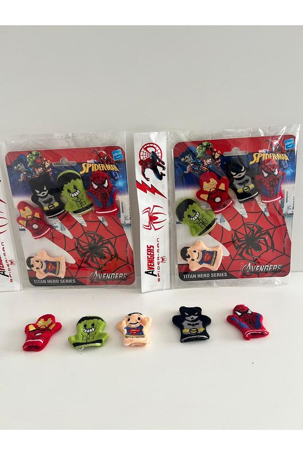 Süper 5'li kukla kahramanlar avengers  Hulk -Demir adam - Örümcek adam-Batman- Süperman - 3