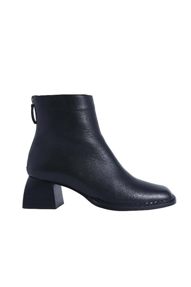 HAKİKİ DERİ SIYAH Bot Topuklu 01 5263 - 1