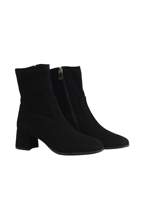 HAKİKİ DERİ SIYAH Bot Topuklu 7734 05 S - 3