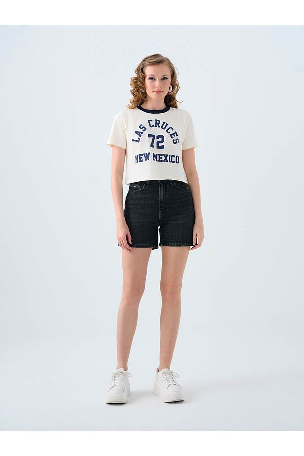 Regular Fit Jean Antrasit Kadın Şort Lf2039980 - 1