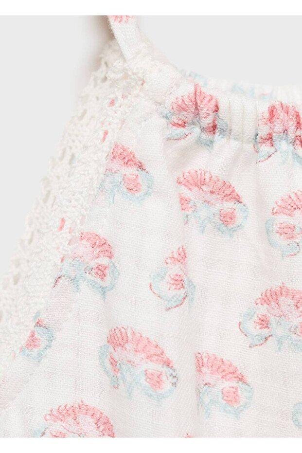 Çiçek işlemeli askılı elbise - 4