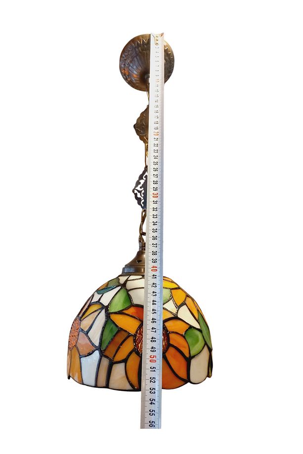 vitray avize tekli sarkıt tavan lambası 20cm çap - 4