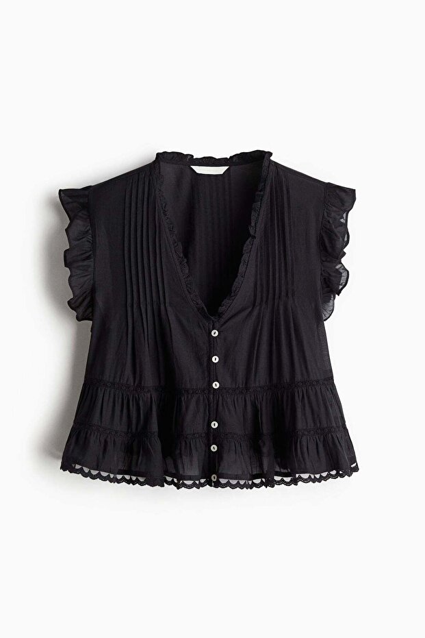 Pintucked blouse