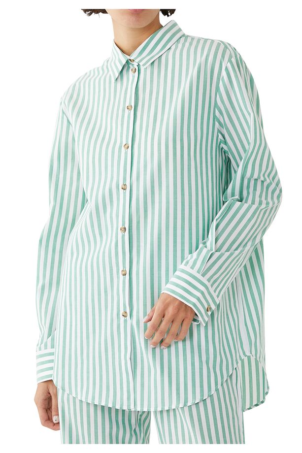 Şık Pamuklu Pijama Üstü - 5
