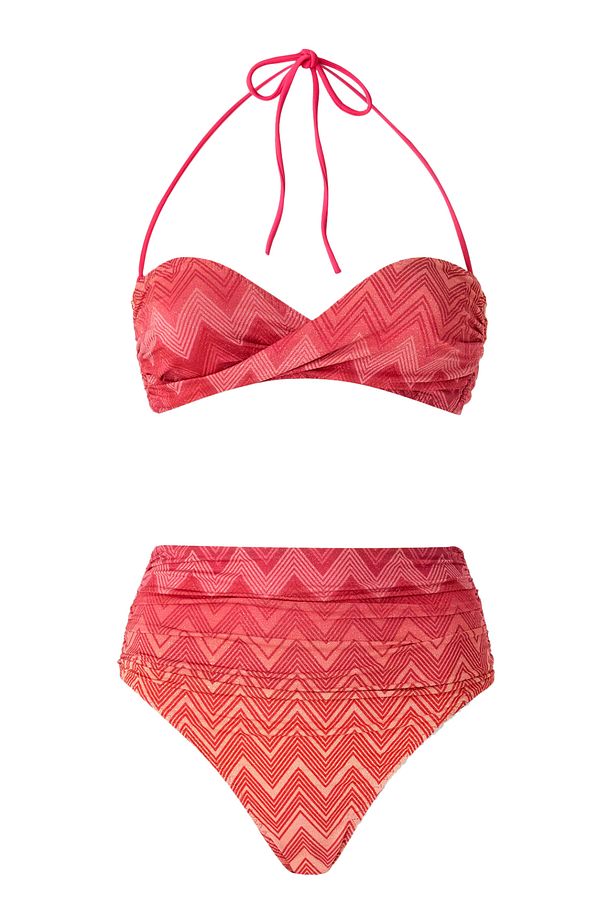 Zig Zag Lamé Esnek Naylon Bikini - 1
