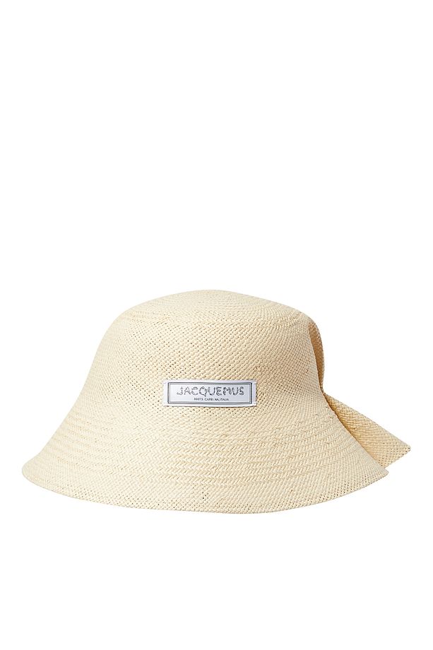 Kadın Raffia Bucket Şapka - 1