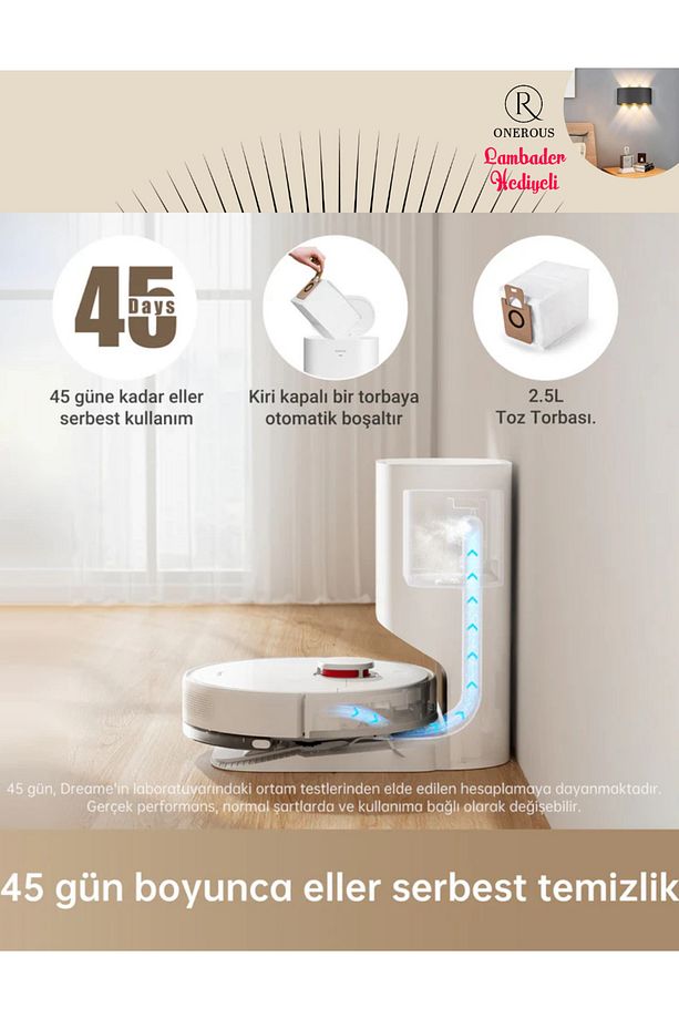 İstasyonlu Robot Süpürge 6000Pa Yüksek Güç, Akıllı Navigasyon ve Uzun Pil Ömrü ile Sessiz Temizlik - 1