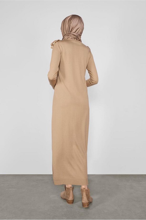 PUL DETAYLI TRİKO ELBİSE 41030 - 3
