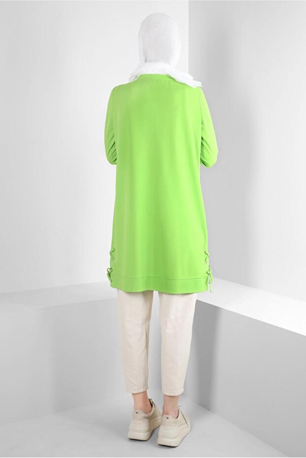 BAĞLAMA DETAYLI TAŞLI EŞOFMAN TUNİK 43883 - 3