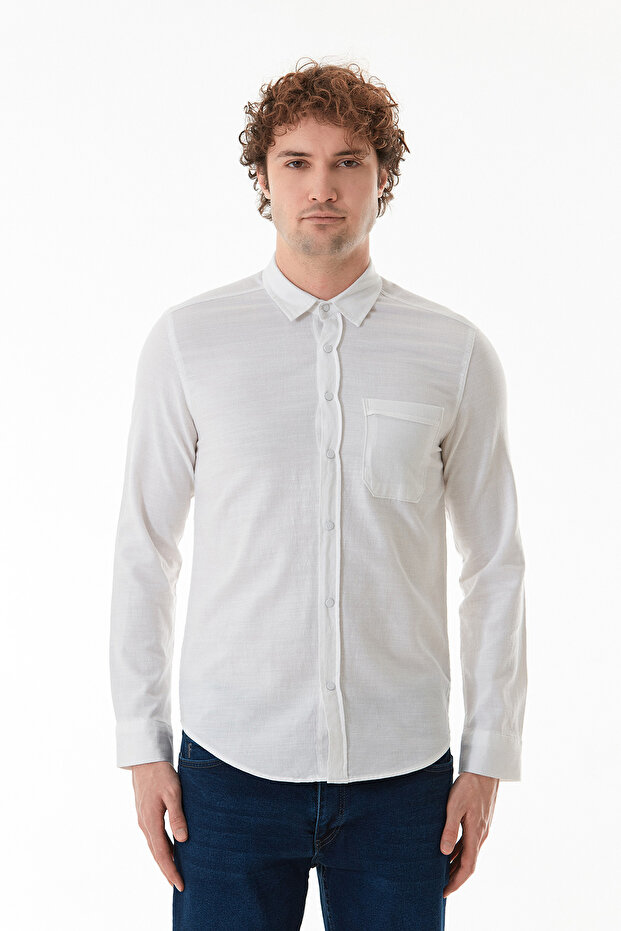 Basic Cepli Çıtçıtlı Gömlek - 7