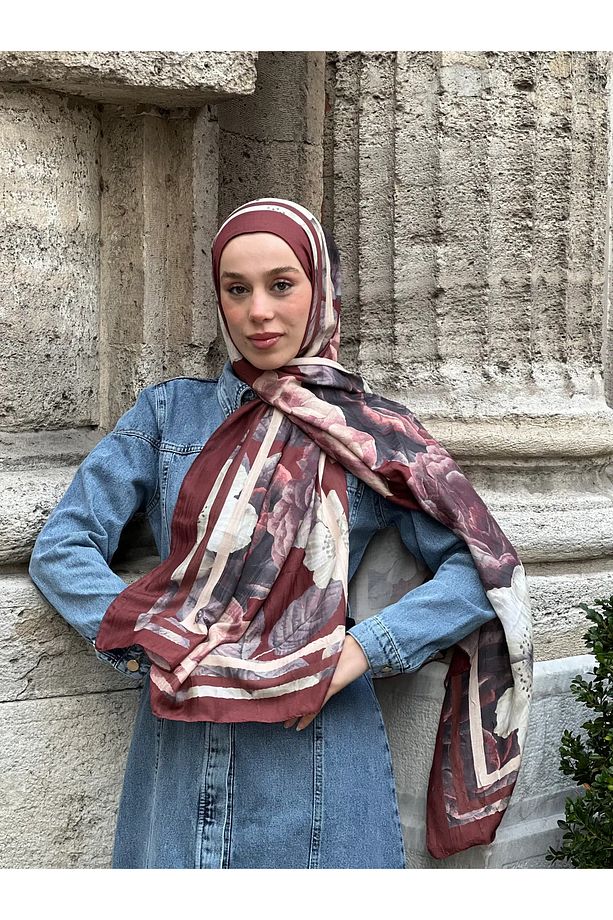 GÜL DESEN BAMBU ŞAL - 2