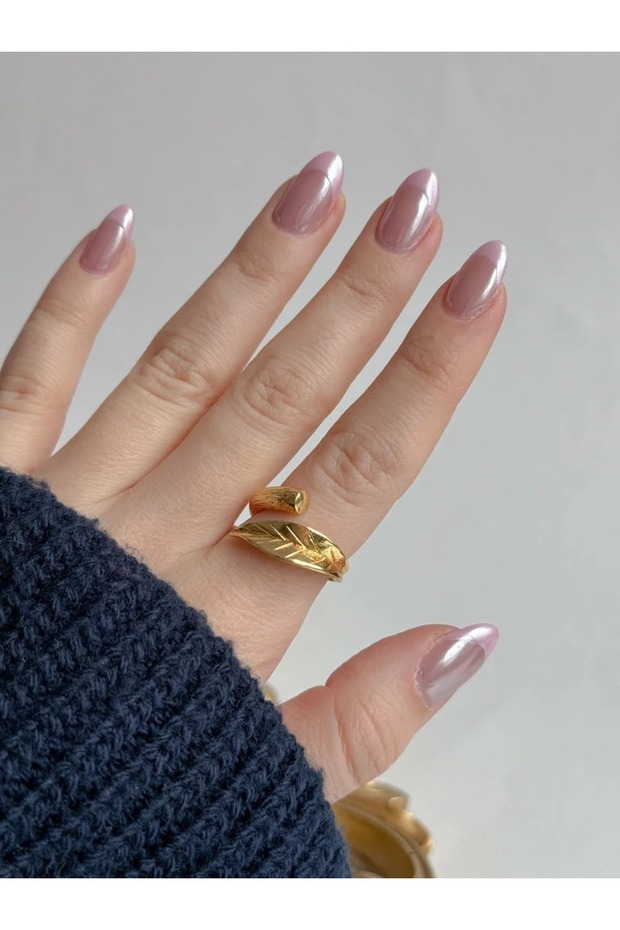 Vintage Leaf Ring-Leaf Pattern Ring - 1