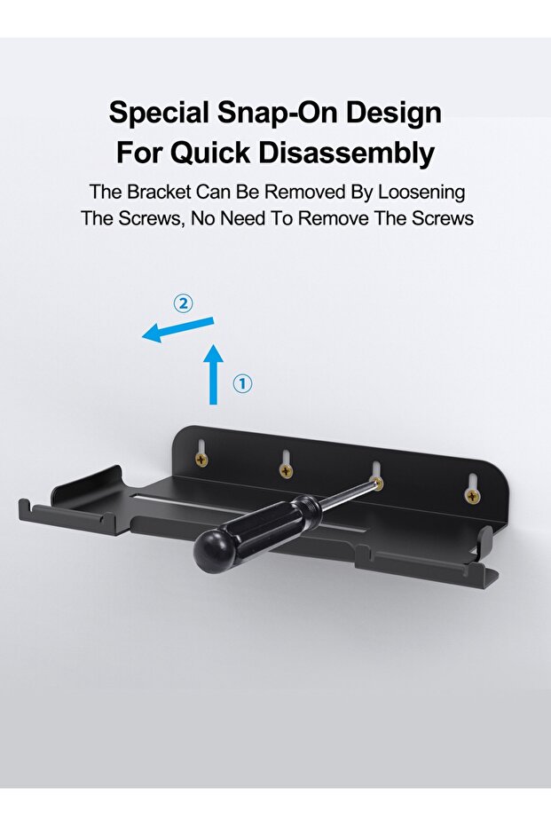 حامل عرض مثبت على الحائط لجهاز PS5 Slim، وحامل تخزين مثبت على الحائط لوحدة التحكم ووحدة التحكم - 7