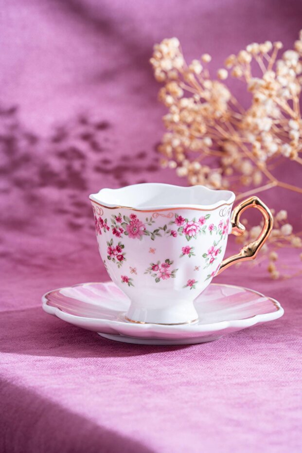 Angelica Coffee Cup Set for 6 People - 90 Cc