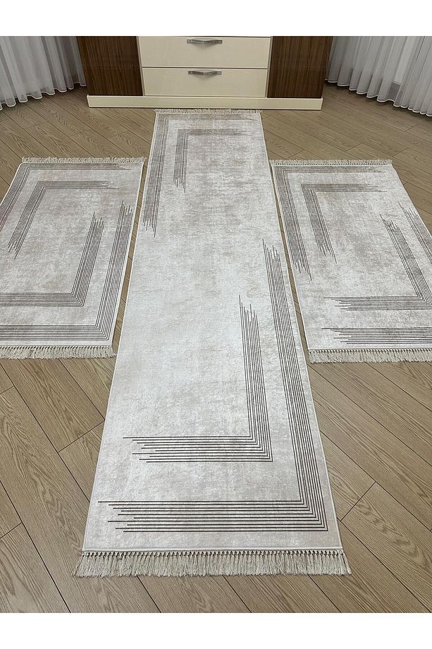 Kaymaz Taban 3 'lü Yatak Odası Halı Takımı 2 Adet 80x150 cm 1 Adet 80x300 cm - 3