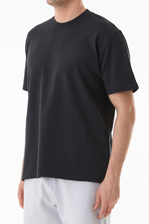 Basic Dik Yaka Tişört - 5