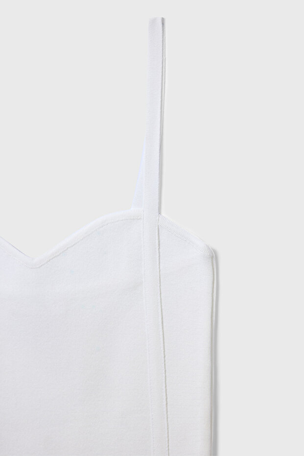 Askılı Triko Bluz - 7