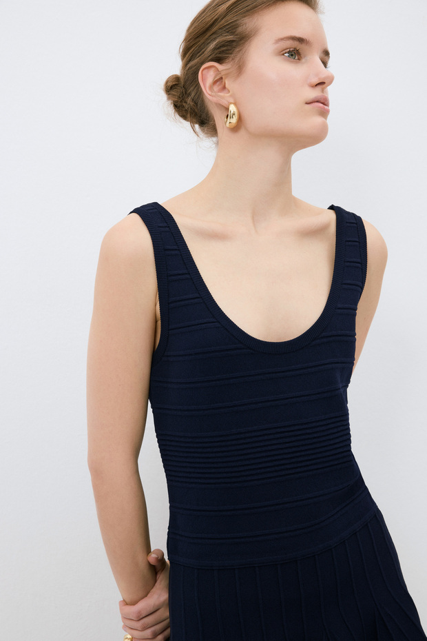 Kolsuz Triko Elbise - 4