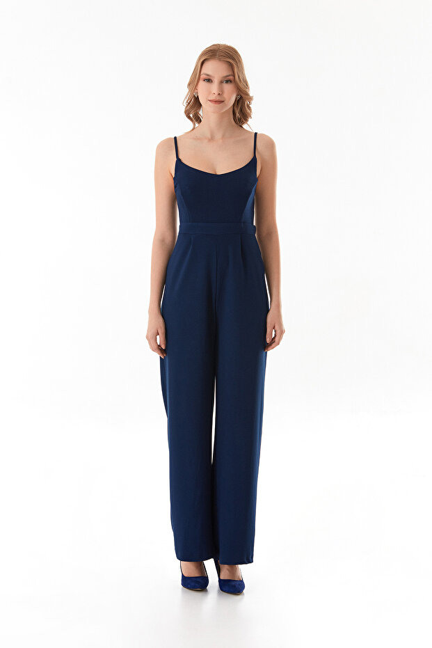 Askılı Fermuarlı Modal Tulum - 8