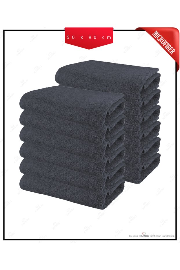12 Pieces Microfiber Hairdresser Barber Hand Face Sports Towel Hair Dye Repellent 50 X90 Cm