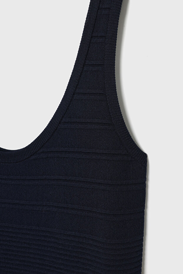 Kolsuz Triko Elbise - 8