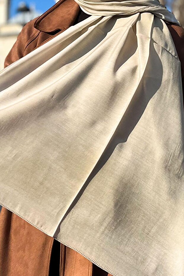 Beige Elegance Shawl - Cloud Pattern, Em016-28 - 4