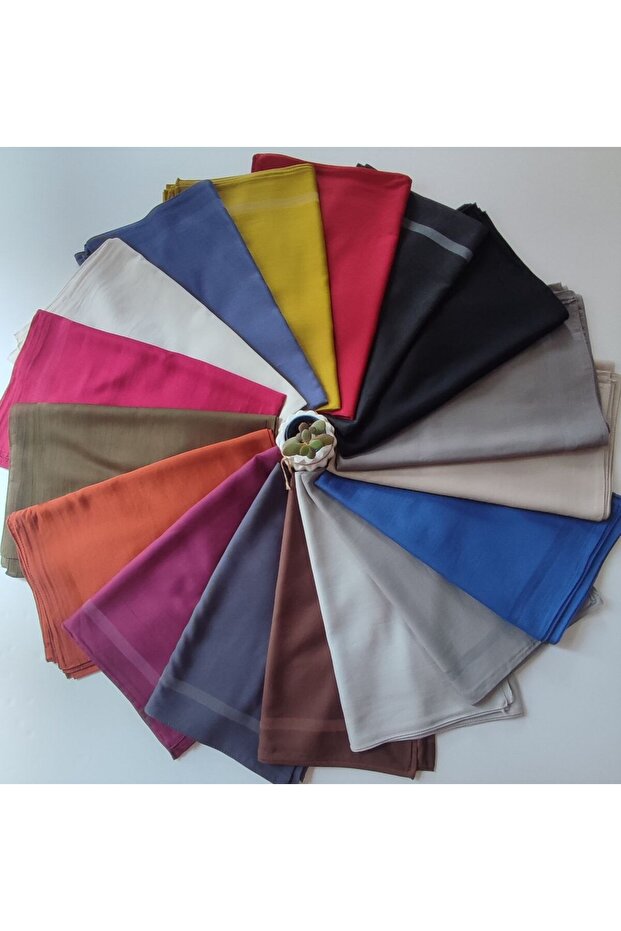 941 موديل شال قطني أحمر سادة - 5