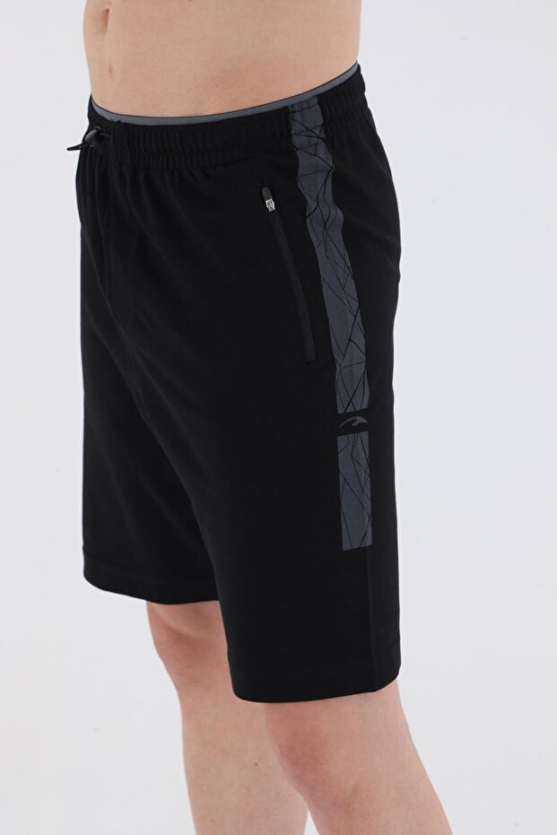 Regular Men's Black Shorts - 7