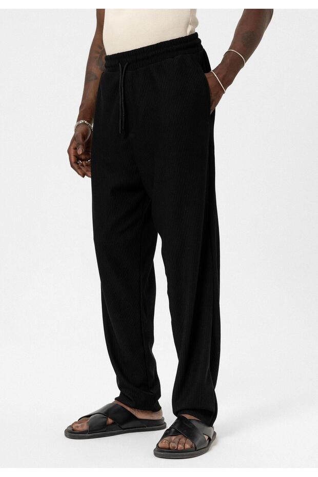 Basic Oversize Ottoman Takım Siyah - 4