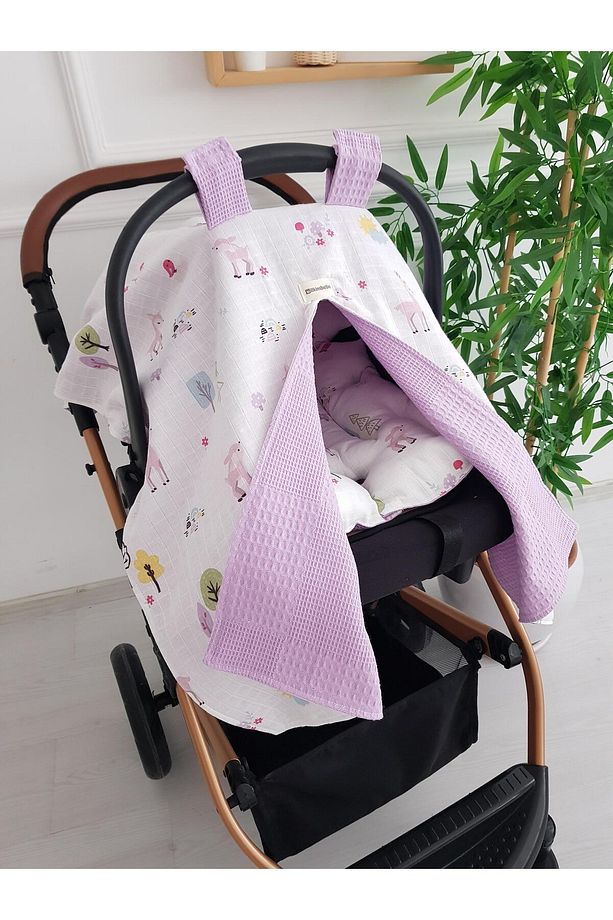 Ceylanlı Çift Katlı Bebek Puset Örtüsü , Puset Minderi - 1