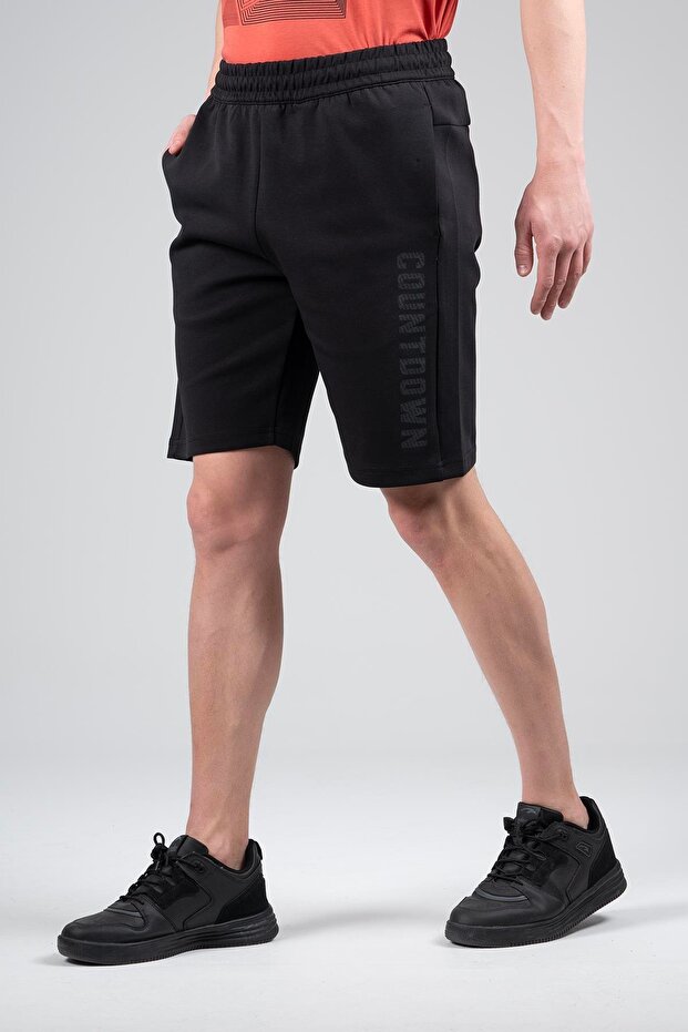 شورت رجالي عادي باللون الأسود - 4
