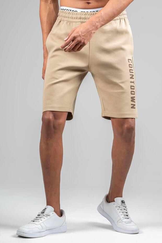 شورت رجالي عادي بلون الفرو الفاتح - 5