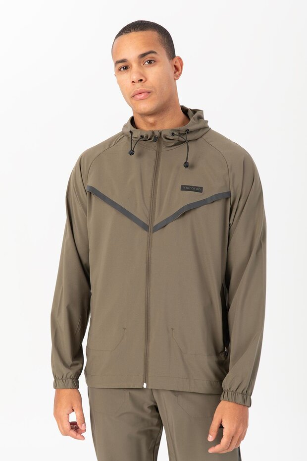 Regular Men's Hooded Light Khaki- Sweatshirt