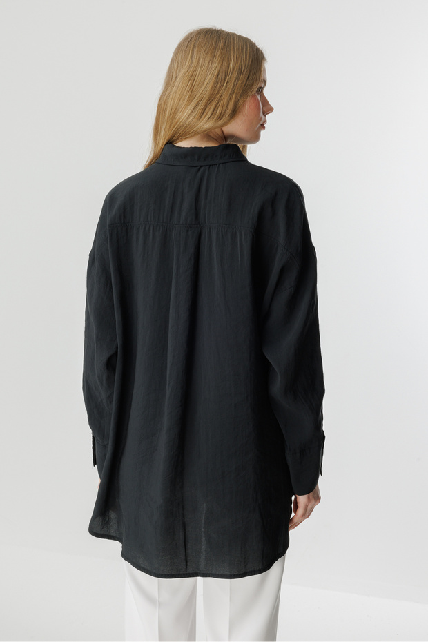 MODAL GÖMLEK - SİYAH - 6