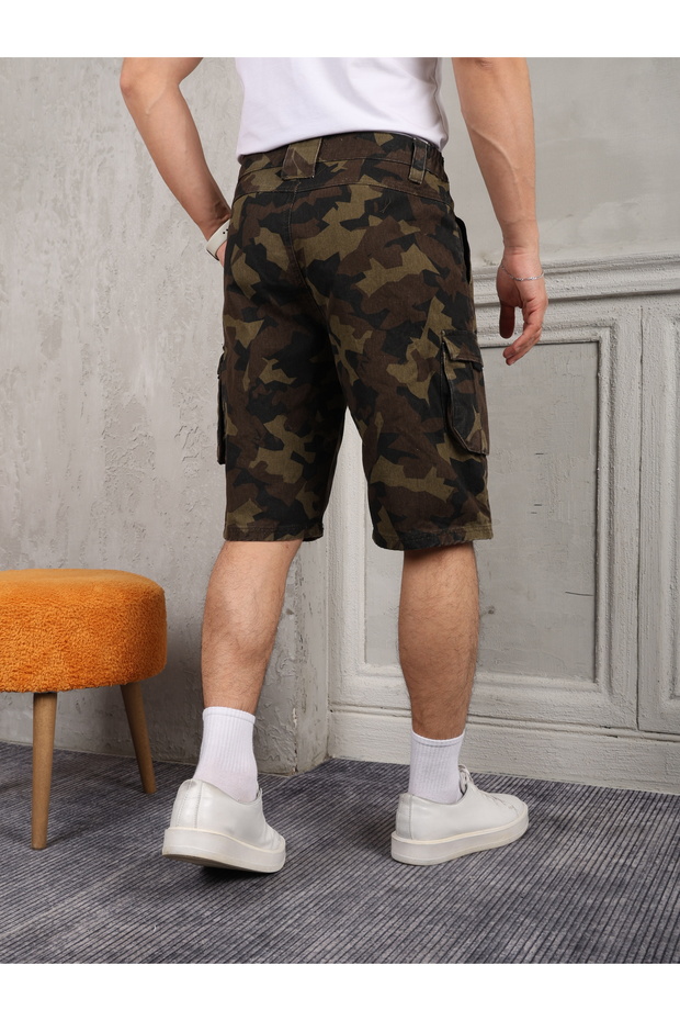 Erkek Kargo Şort Kamuflaj - 5