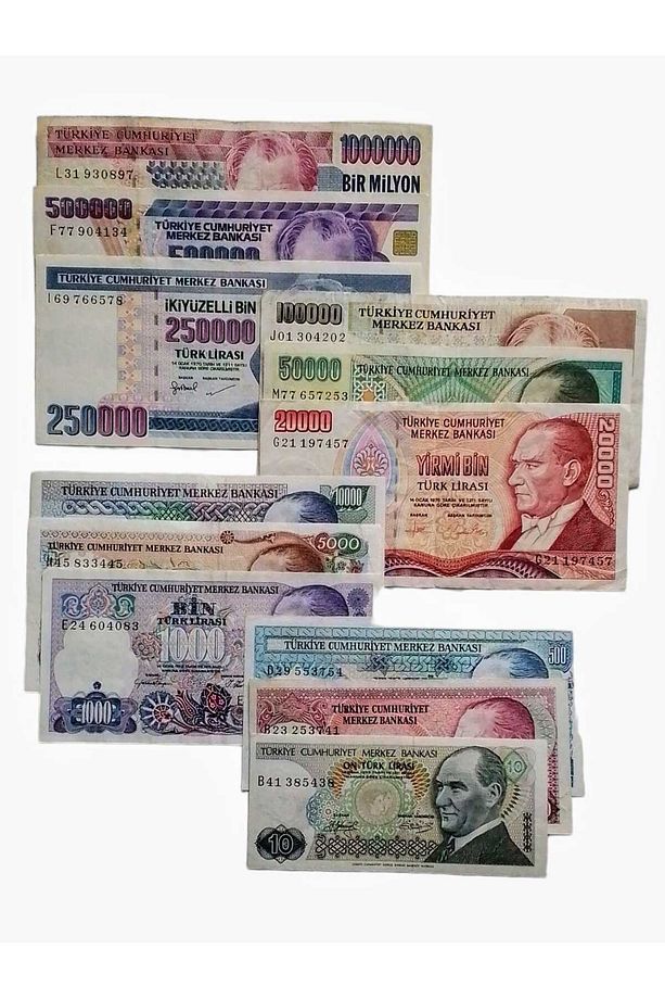 7. Emisyon 12 li Set Eski Koleksiyon Kağıt Para Eski Para Koleksiyon Başlangıç Setleri - 1