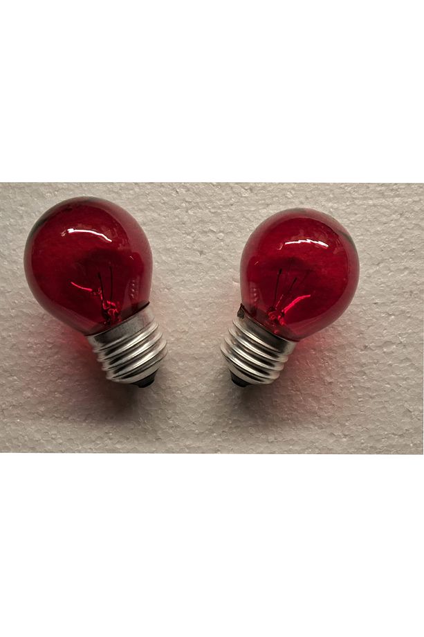 Kırmızı Akkor Flamanlı Top 10 Watt Gece Ampulü 2 Adet - 5