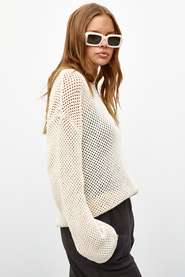 File Örgü Triko Bluz - 6