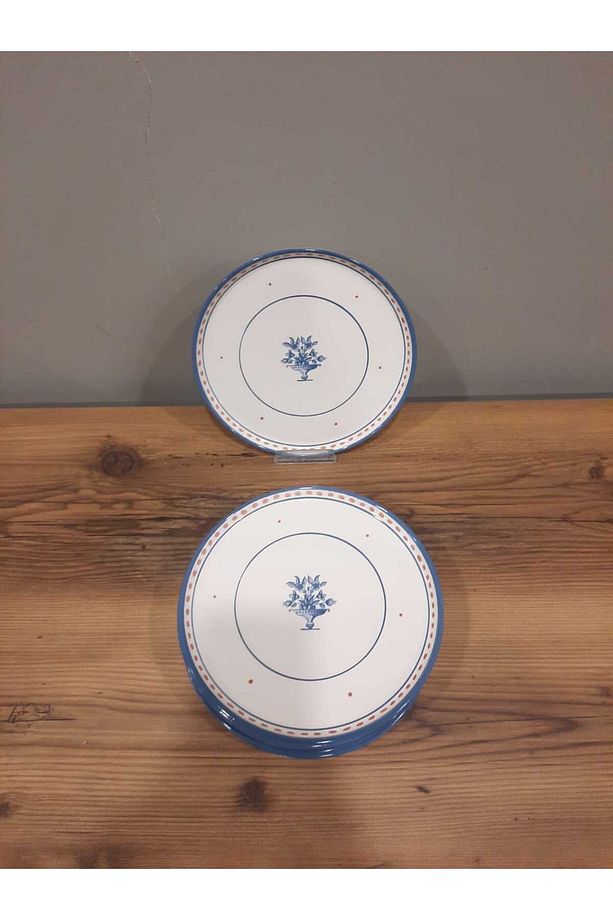 KERAMİKA 22 CM PASTA TABAĞI 6 ADET NORDIC LACİVERT PARLAK - 7