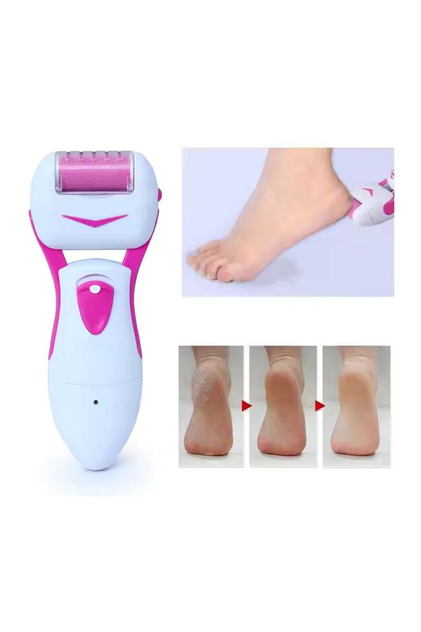 Elektronik Topuk Törpüsü - Kablosuz Pilli Topuk Törpüsü Callous Remover Pembe Renk - 6
