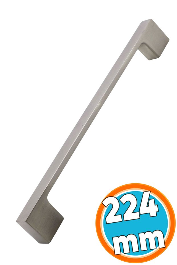 İnox Metal Furniture Kitchen Drawer Cabinet Cabinet Door Handle Handle Handles (224 mm - 22.4 cm)
