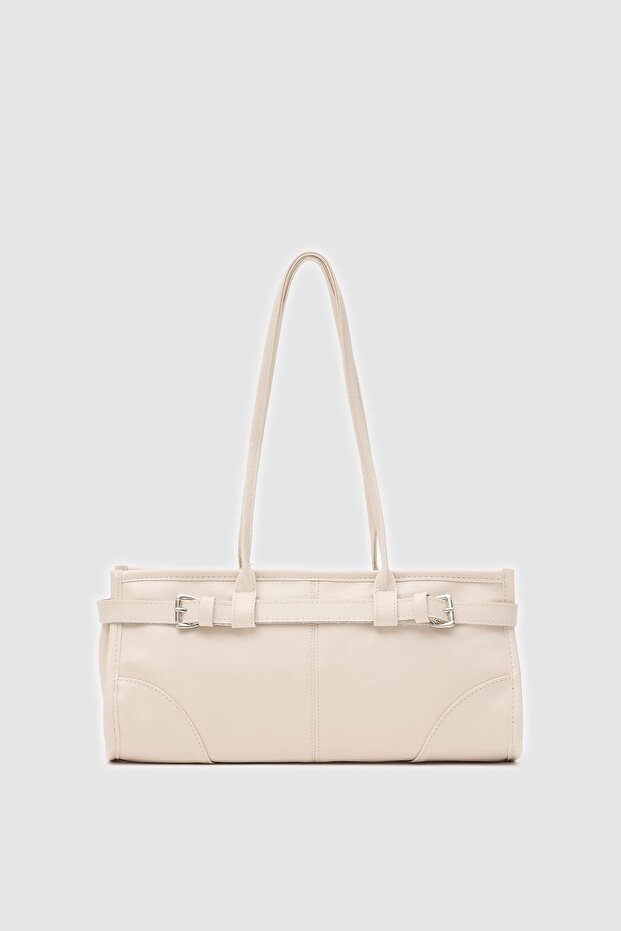 Enyola Vintage Baguette Bag Cream