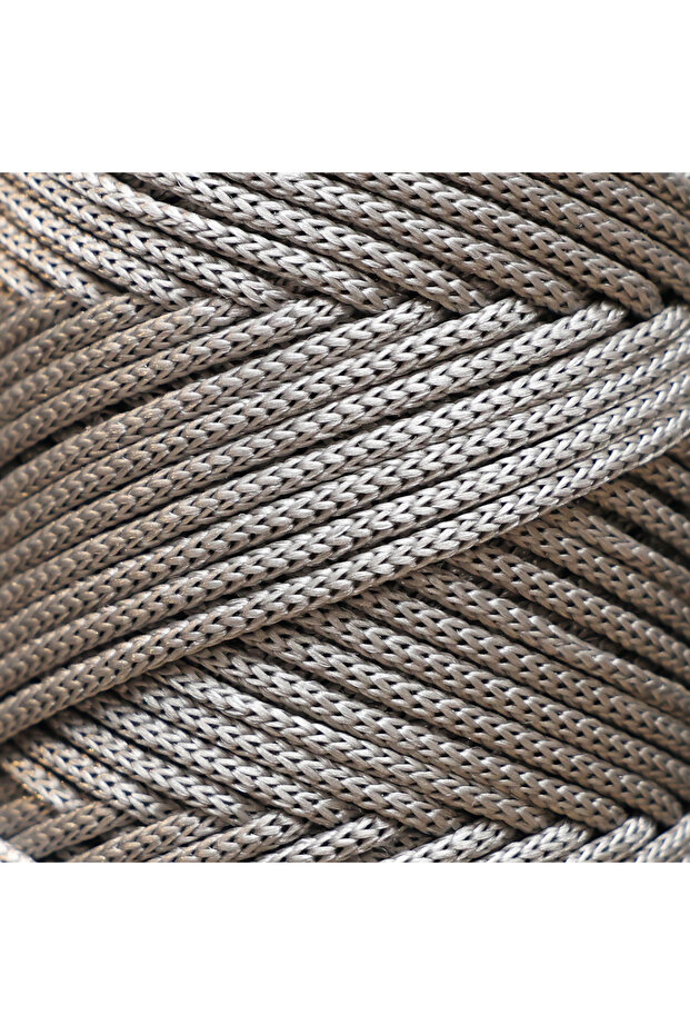 Premium 250 Gr 3mm Polyester Macrame Thread Light Gray 120 m Plate Thread and Bag Thread - 2