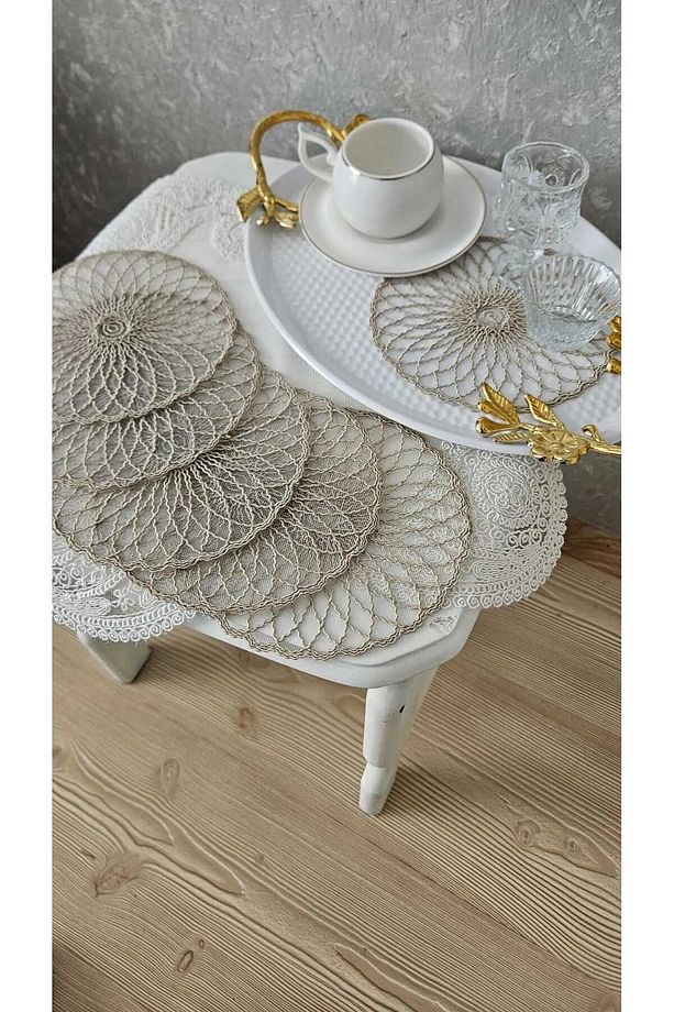 6 Adet Tuba Cappuccino Model Kahve Yanı Sunum Peçetesi  - Kokteyl Peçetesi - Bardak Altlığı - 2